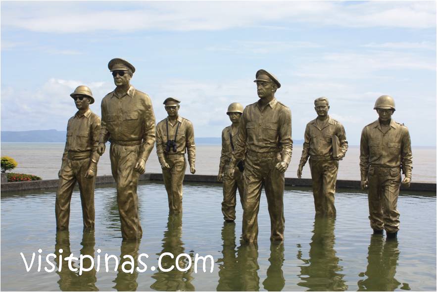 General Douglas MacArthur and company during Leyte Landing, Leyte Landing Park