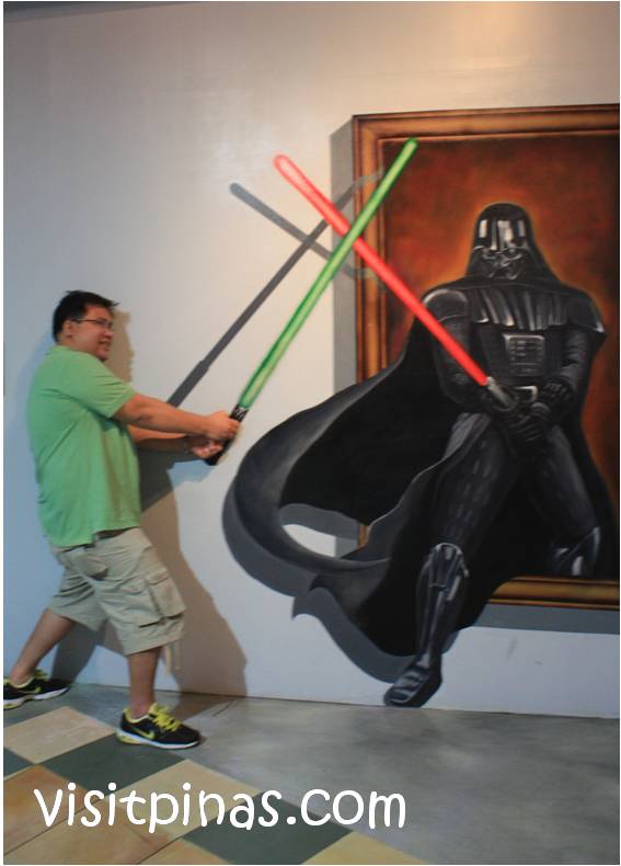 Lightsaber duel with Darth Vader at Trick Art Museum (Seri Fantasy World, Manila Ocean Park)